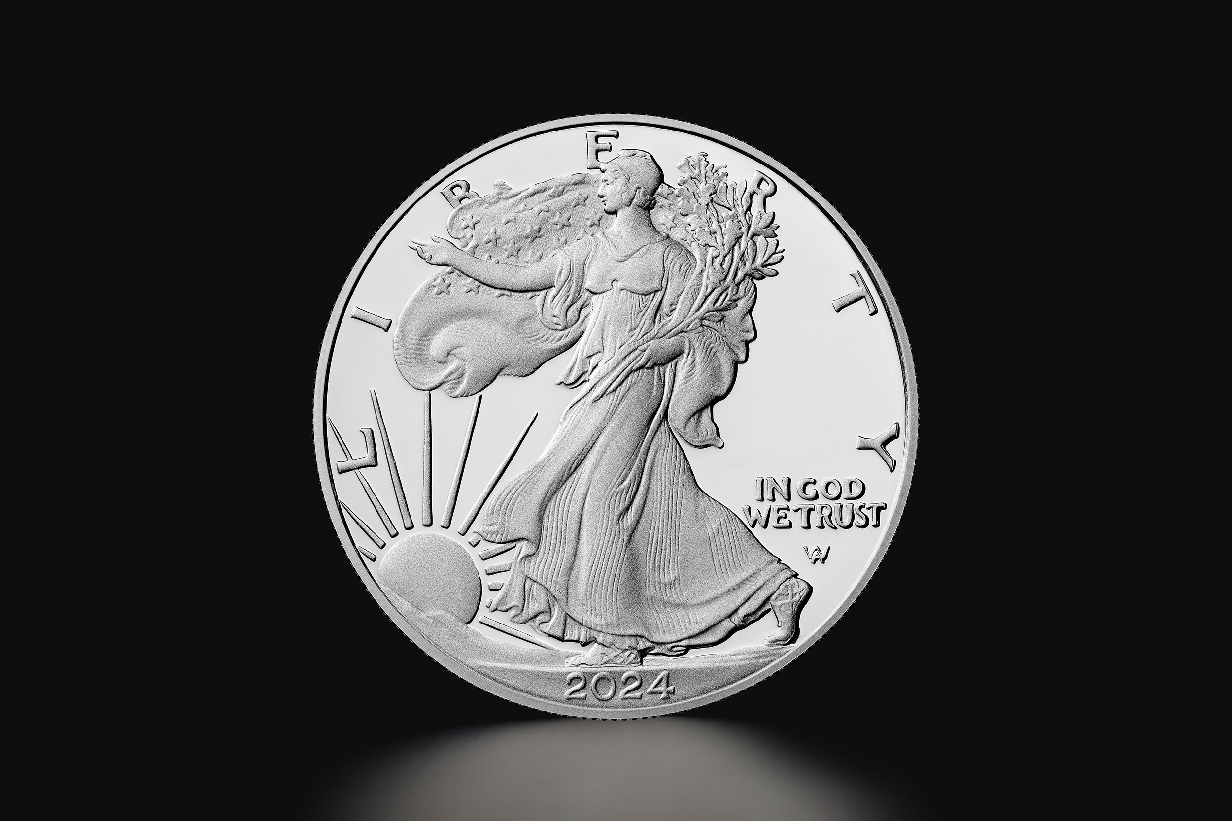 1 oz American Eagle Silver Coin 2024 Tavid Kuld H be