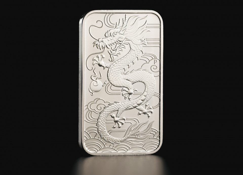 1 oz Australian Dragon Rectangular Silver Coin, previous years