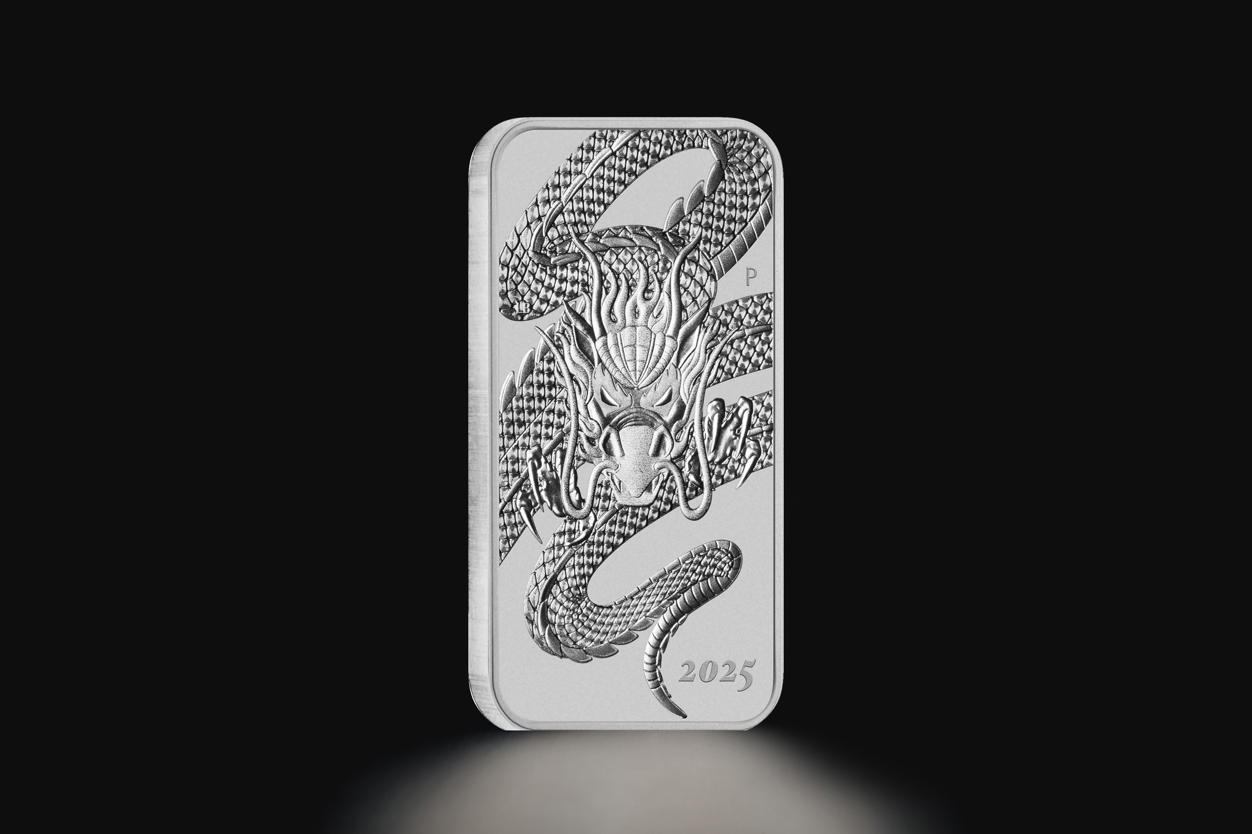 1 oz Австралийский Дракон прямоугольная серебряная монета | Tavid