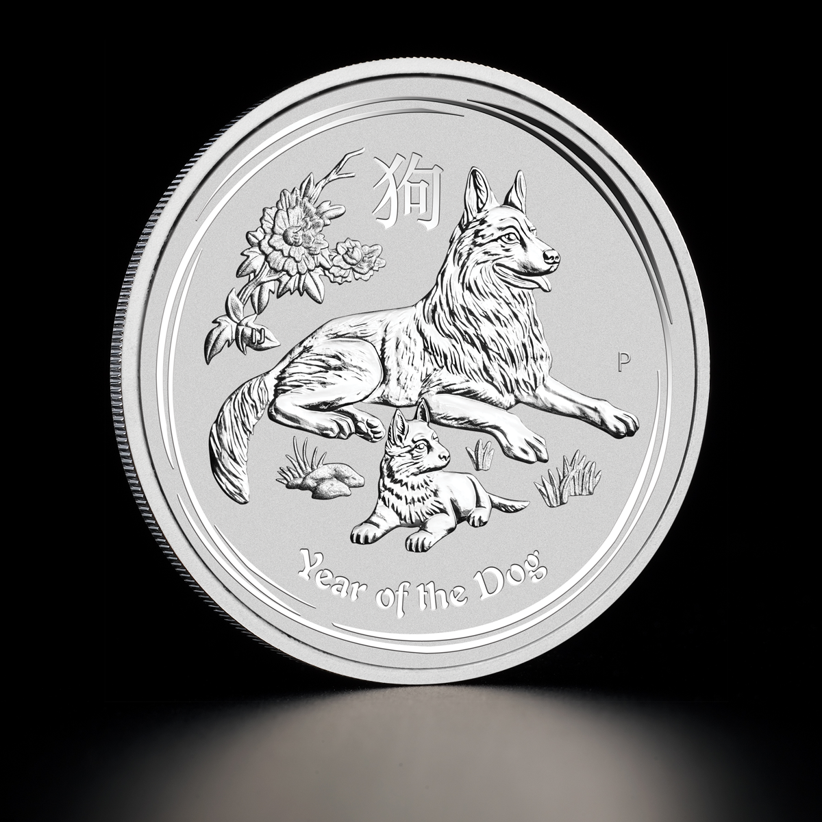 1 oz Australian Lunar Year of the Dog 2018 silver coin