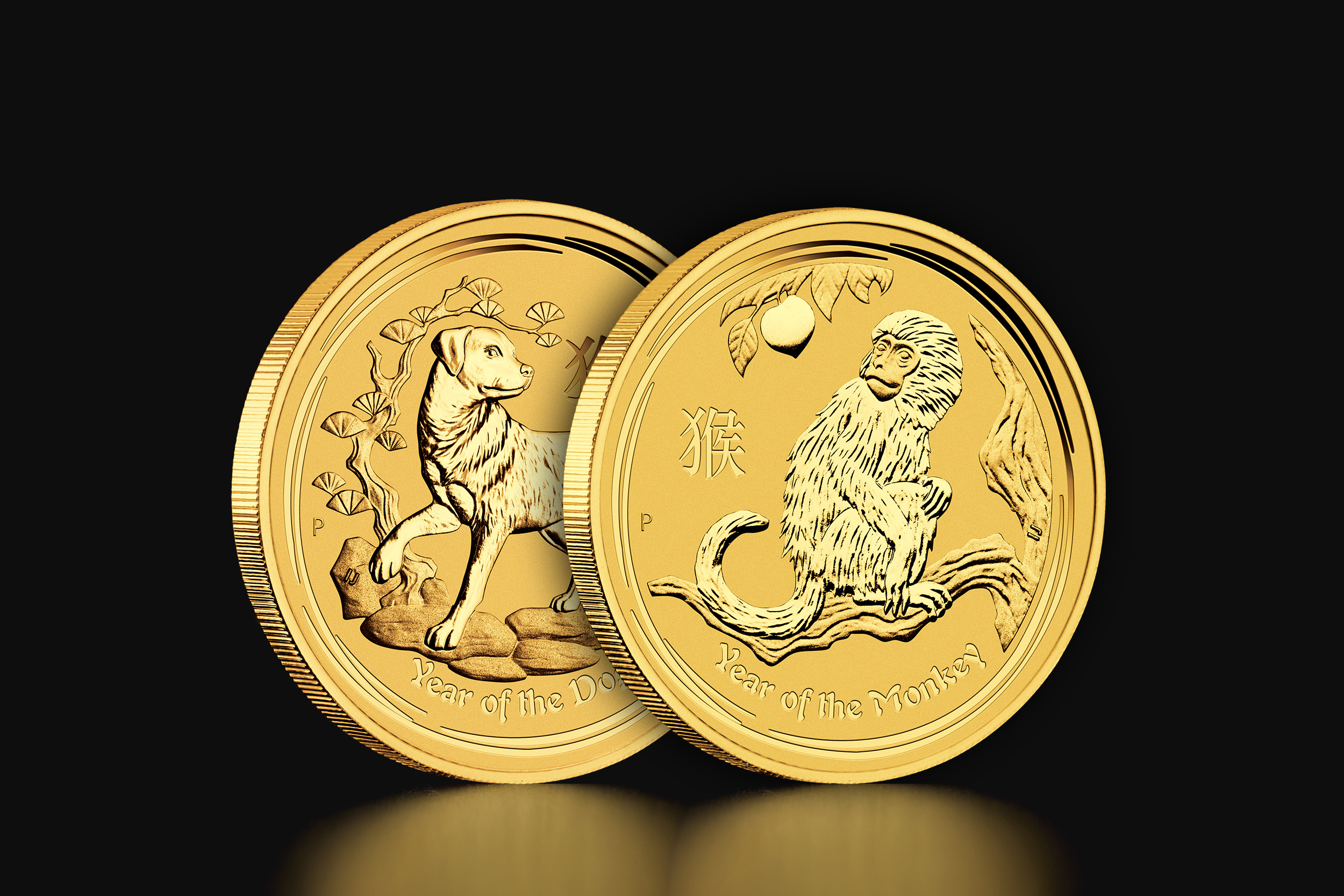 2 oz Australian Lunar Gold Coin MIX (previous years